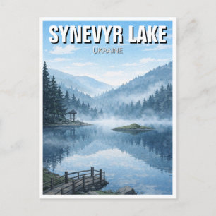Ukraine Synevyr Lake Travel Postcard