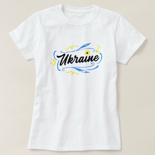 Ukraine T_Shirt Freedom Ukrainian Flag Colors