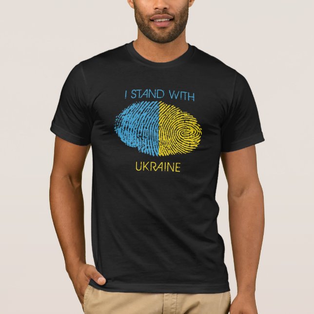 Ukraine T-Shirt Ukrainian Roots Nationality Herita (Front)
