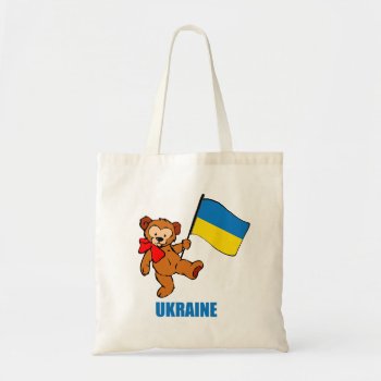 Ukraine Teddy Bear Tote Bag by nitsupak at Zazzle