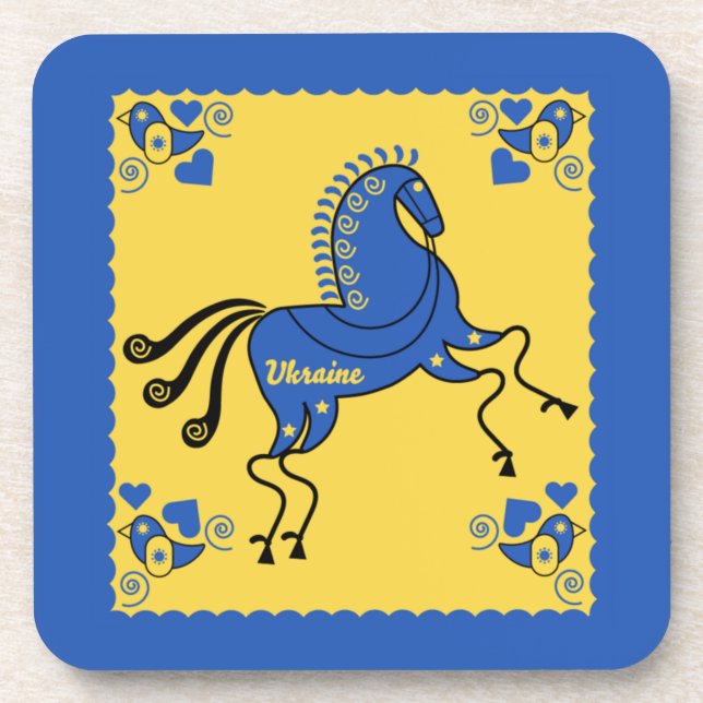Ukraine traditional folk art   beverage coaster (Front)