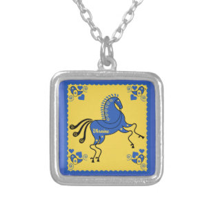 Ukraine Traditional Slavic Folk Art Silver Plated Necklace