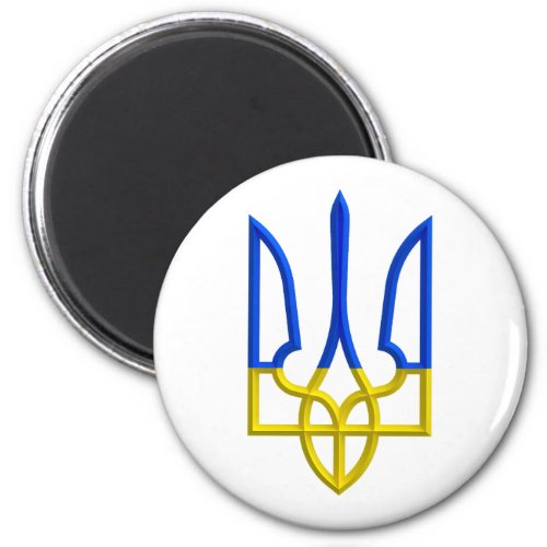 Ukraine Trident blue and yellow Magnet