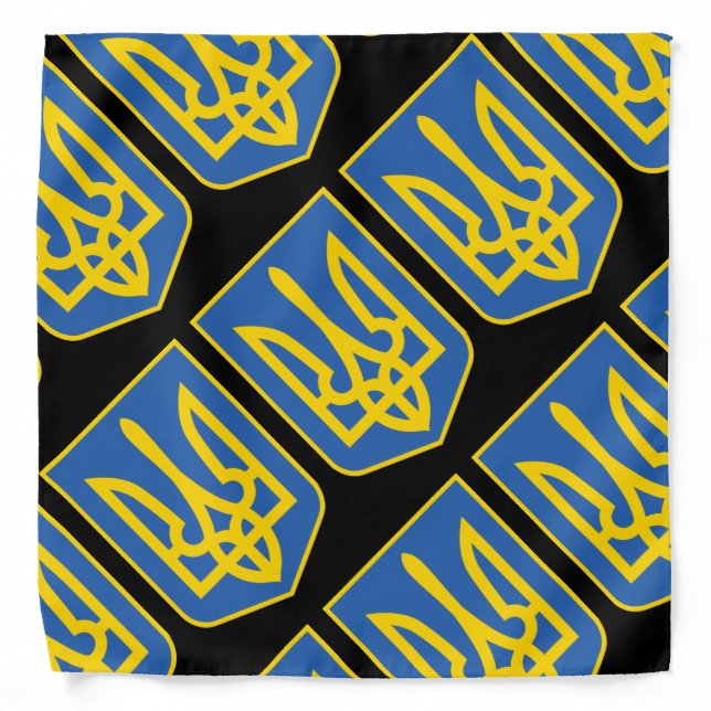 Ukraine Trident Flag Bandana (Front)