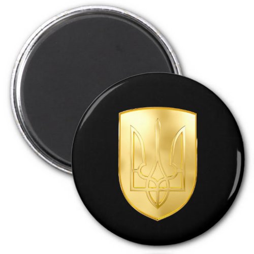 Ukraine Trident Gerfalcon Crest Gold Look Magnet