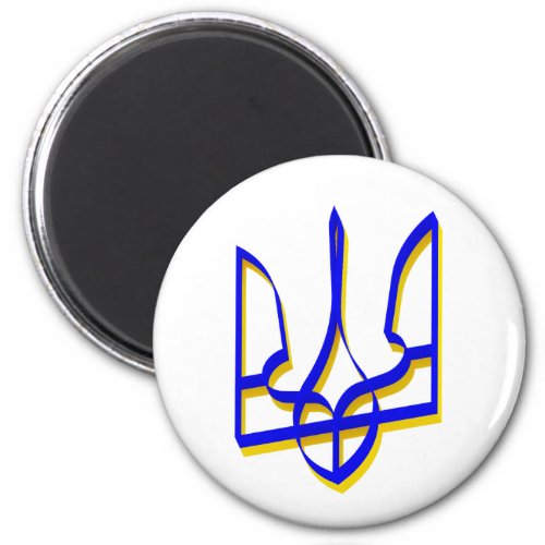 Ukraine Trident Stripe blue and yellow Magnet