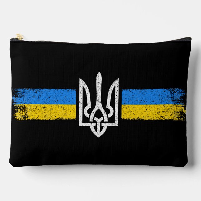 Ukraine Trident - Ukraine Flag Symbol Accessory Pouch (Front)