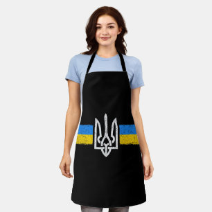 Ukraine Trident - Ukraine Flag Symbol Apron