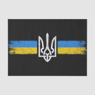 Ukraine Trident - Ukraine Flag Symbol Tissue Paper