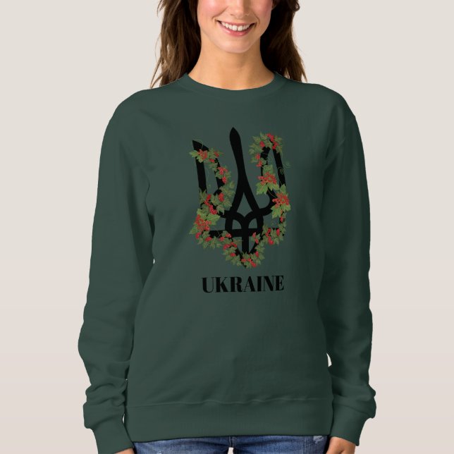 UKRAINE. Trident. Ukrainian Coat of Arms.  Sweatshirt (Front)