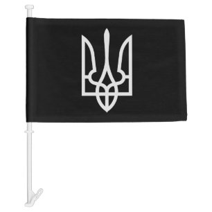 Ukraine Tryzub Car Flag