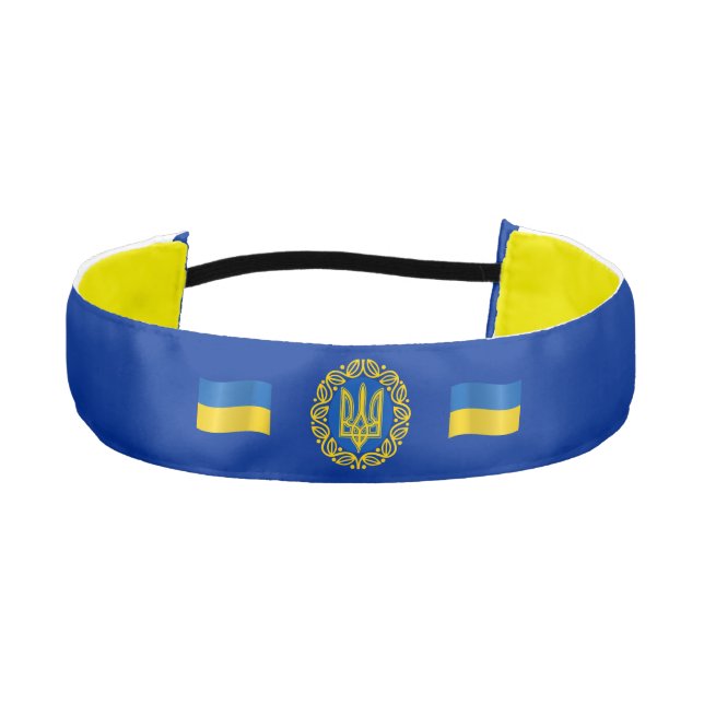 Ukraine, Tryzub Coat of Arms, Ukrainian Republic A Athletic Headband (Front)