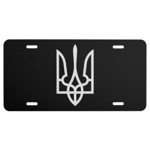 Ukraine Tryzub License Plate