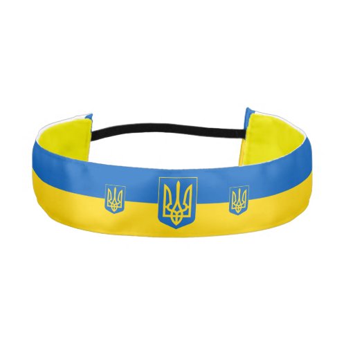 Ukraine Tryzub Ukrainian Flag  Coat of Arms  Athletic Headband