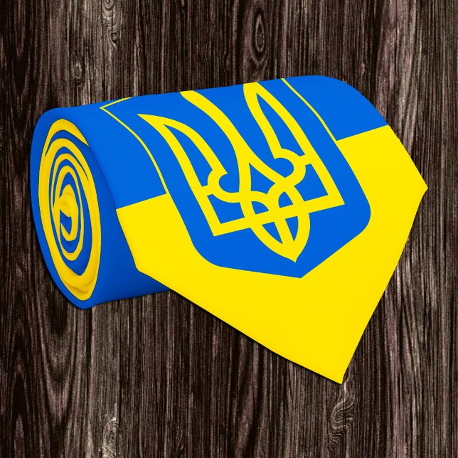 Ukraine, Tryzub, Ukrainian Flag / Coat of Arms Nec Neck Tie (Creator Uploaded)
