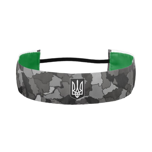 Ukraine & Ukraine Map Camouflage / Tryzub Headband (Front)