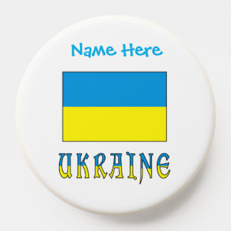 Ukraine Ukrainian Flag Blue Personalization  PopSocket