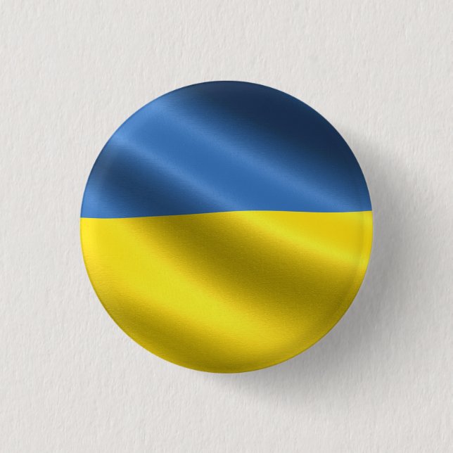Ukraine (Ukrainian) Flag Button (Front)