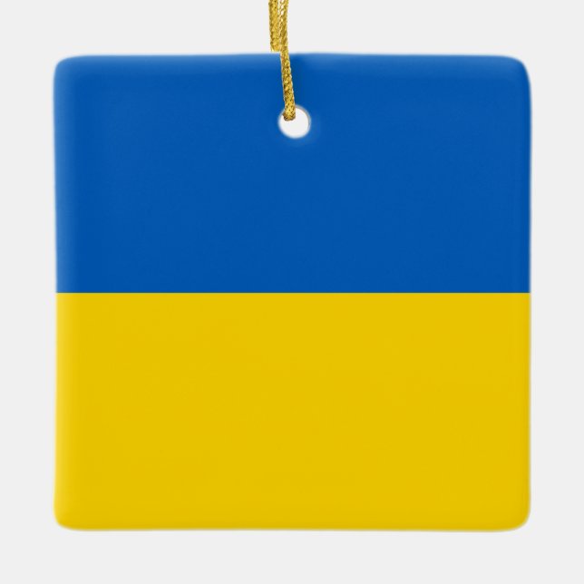 Ukraine (Ukrainian) Flag  Ceramic Ornament (Front)