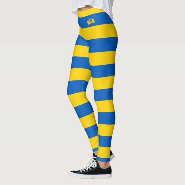 Ukraine & Ukrainian Flag fashion Stripes / sports Leggings (Left)
