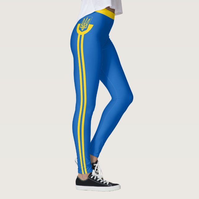 Ukraine & Ukrainian Flag fashion, travel/sport fan Leggings (Right)