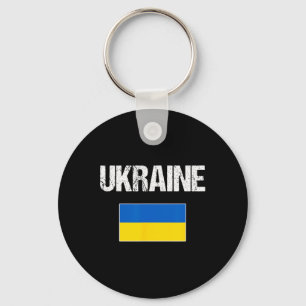 Ukraine Ukrainian Flag For Men Women Youth Kids Keychain