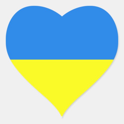 Ukraine  Ukrainian Flag Heart Sticker