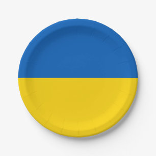 Ukraine (Ukrainian) Flag Paper Plates