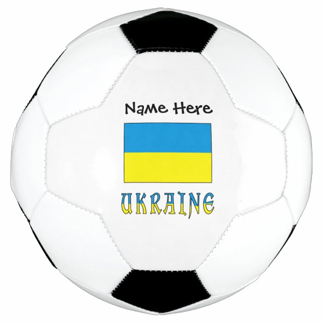 Ukraine Ukrainian Flag Personalized  Soccer Ball (Front)