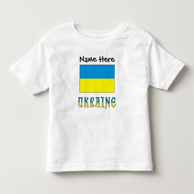 Ukraine Ukrainian Flag Personalized  Toddler T-shirt (Front)