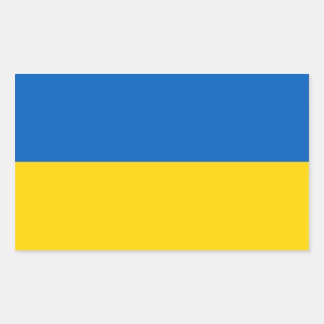 Ukraine/Ukrainian Flag Rectangular Sticker (Front)