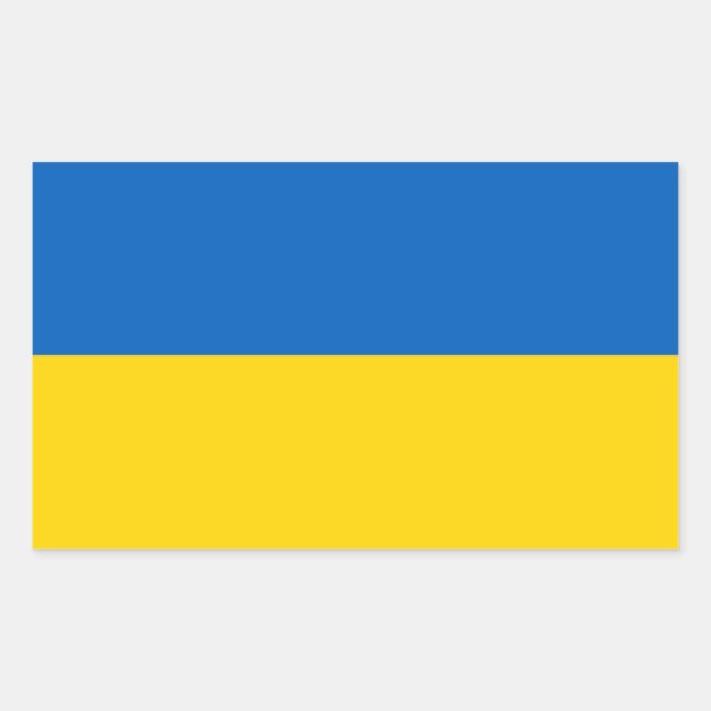 Ukraine – Ukrainian Flag Rectangular Sticker (Front)