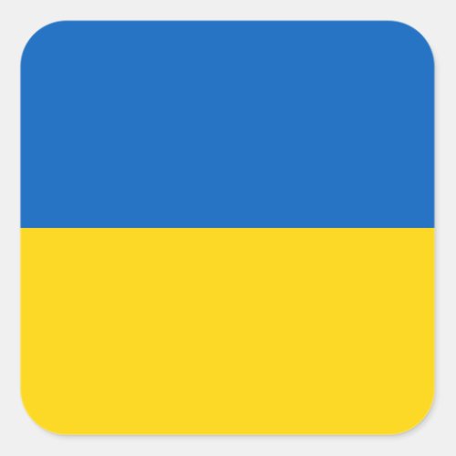 Ukraine Ukrainian Flag Square Sticker