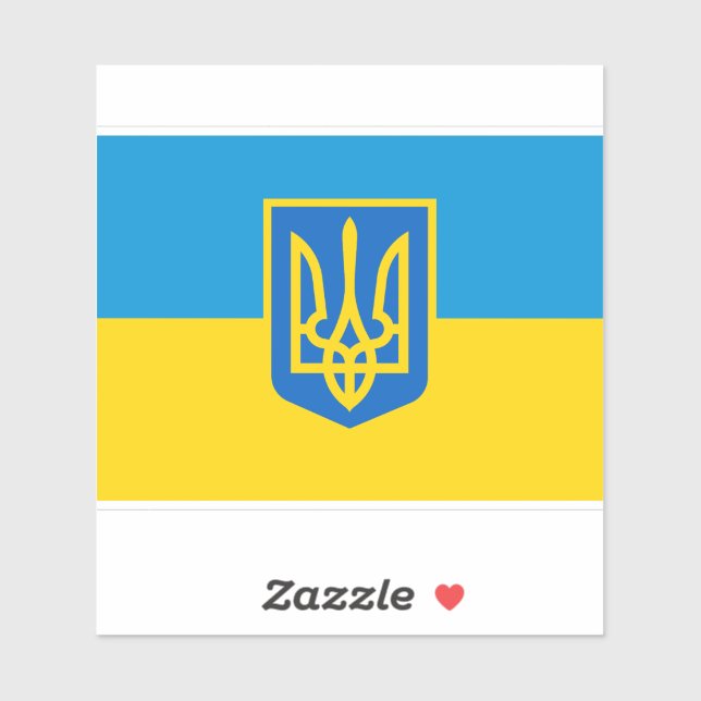 Ukraine, Ukrainian flag Sticker (Sheet)