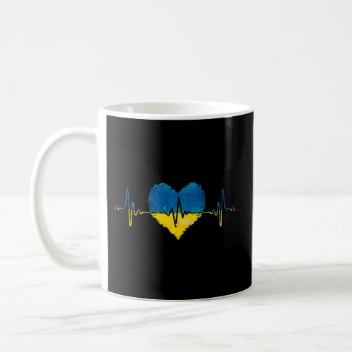 Ukraine Ukrainian Flag Ukraine Heartbeat Flag Coffee Mug