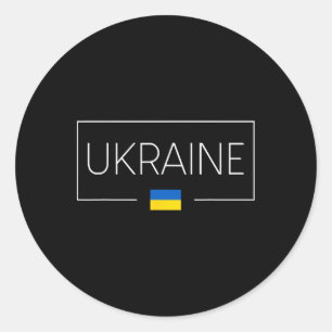 Ukraine Ukrainian Flag Zelensky Tryzub Military Em Classic Round Sticker