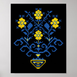 Ukraine Ukrainian Kiew Trysub Flag 11 Poster
