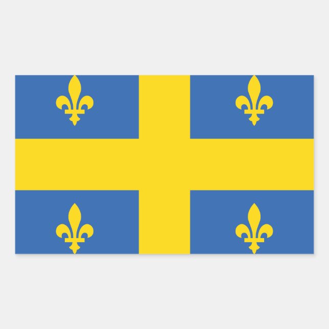 Ukraine Ukrainian Quebec Quebecois Flag Rectangular Sticker (Front)