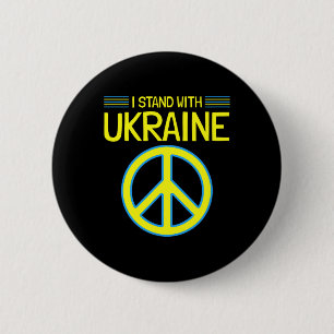 Ukraine Ukrainian Support Anti-war I Stand With Uk Button