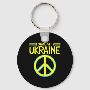 Ukraine Ukrainian Support Anti-war I Stand With Uk Keychain