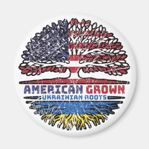 Ukraine Ukrainian US American USA United States Magnet