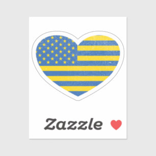 Ukraine Ukrainian USA America United States Sticker