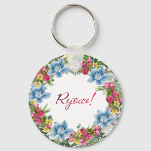 Ukraine Ukrainian Wreath Flowers Faith Hope Keychain