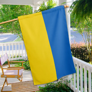 Ukraine Ukranian Support Blue Yellow  House Flag