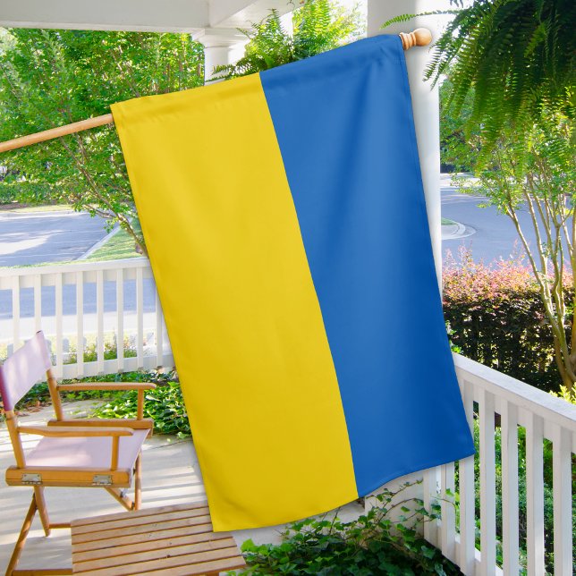 Ukraine Ukranian Support Blue Yellow  House Flag (Creator Uploaded)