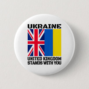 Ukraine United Kingdom Stands With You British Sup Button
