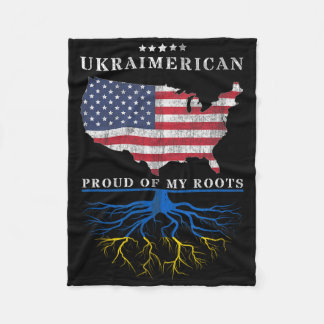 Ukraine Usa Proud Of Both Countries Ukraimerican 2 Fleece Blanket