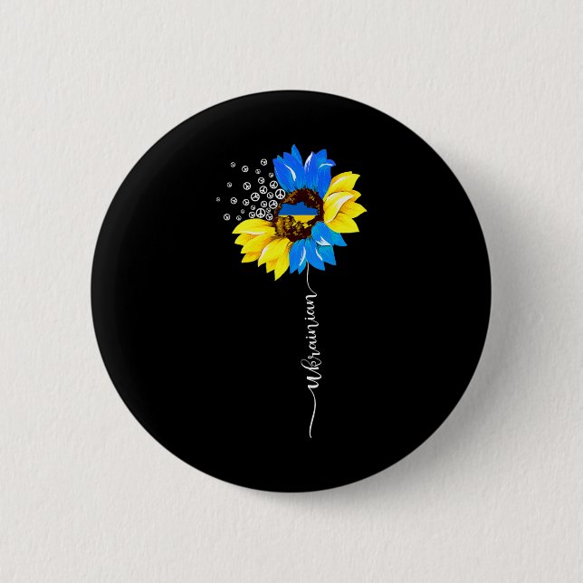 Ukraine Vintage Flag1  Button (Front)