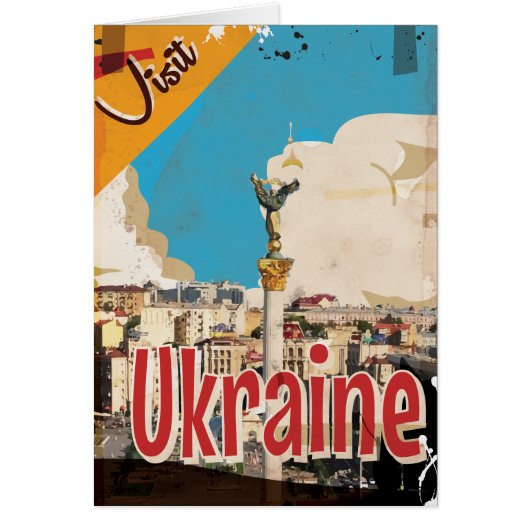 Ukraine Vintage Travel Poster Cards (Front)