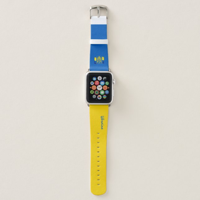 Ukraine watch Band & Ukrainian flag fashion /Apple (Front)